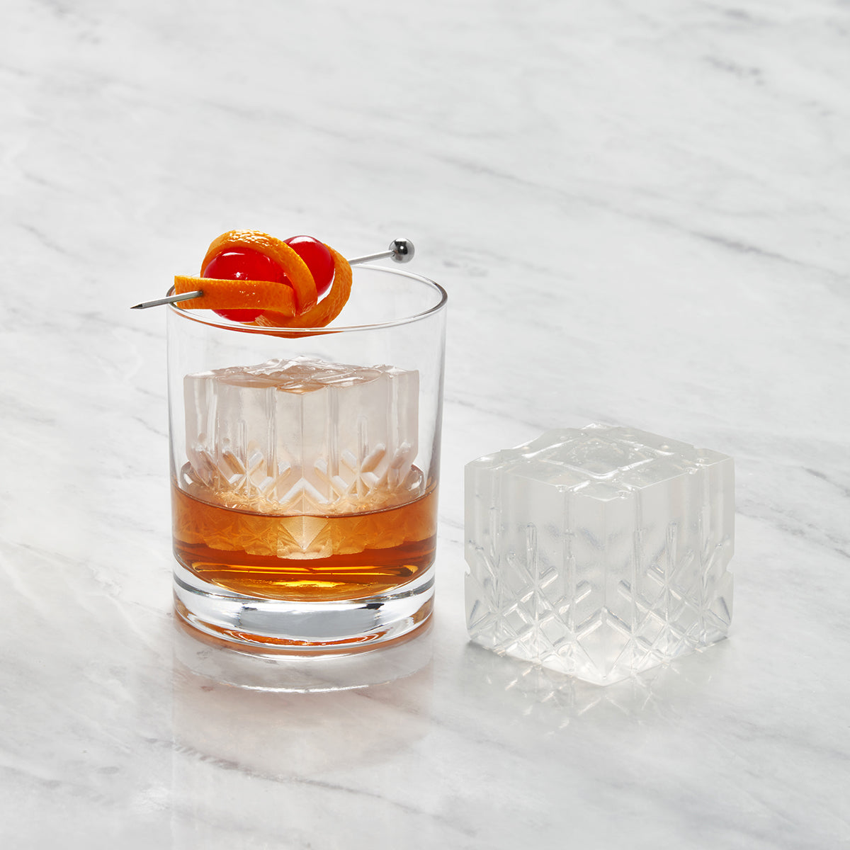 peak cocktail ice tray - crystal