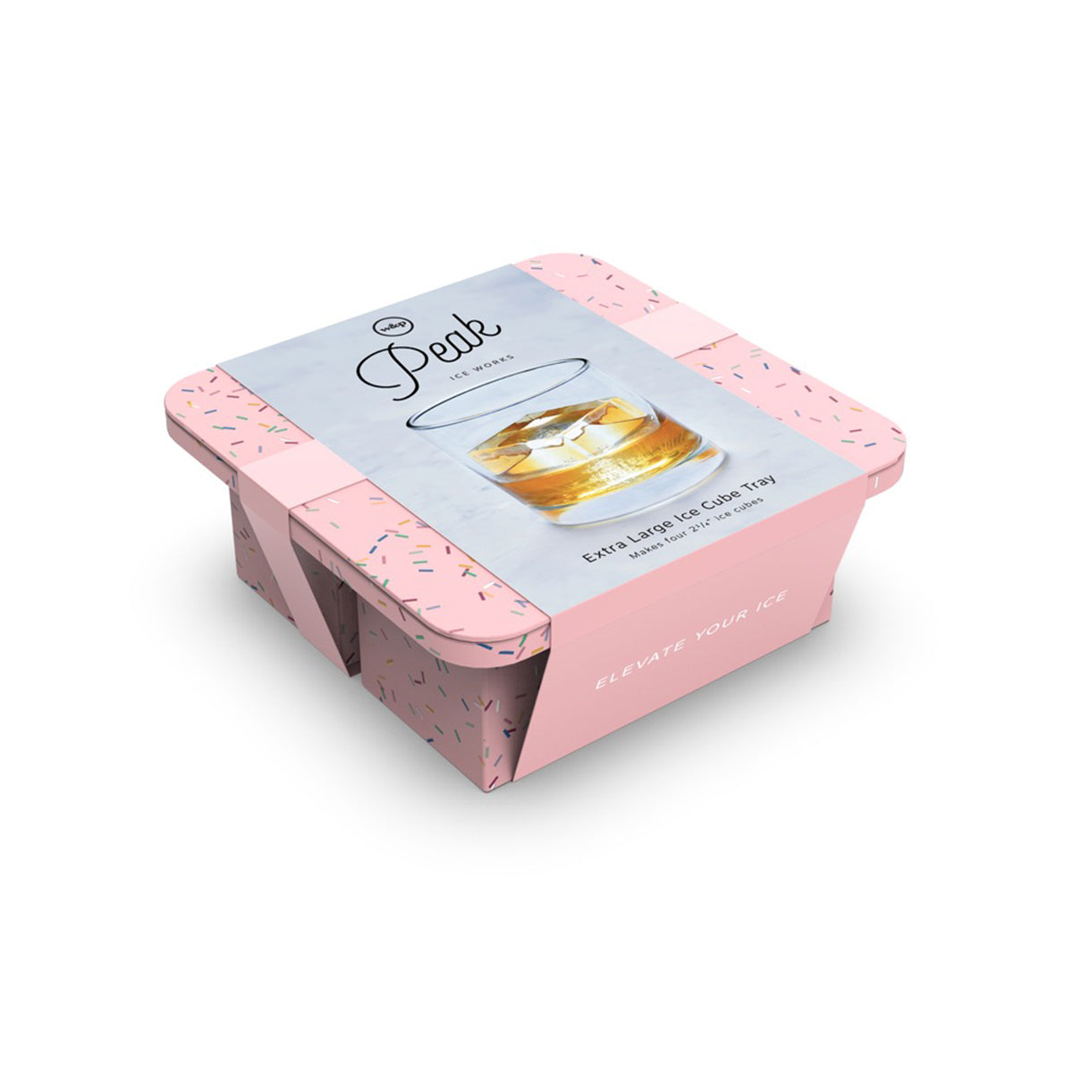 Peak Ice Cube Tray Extra Large Speckled Pink