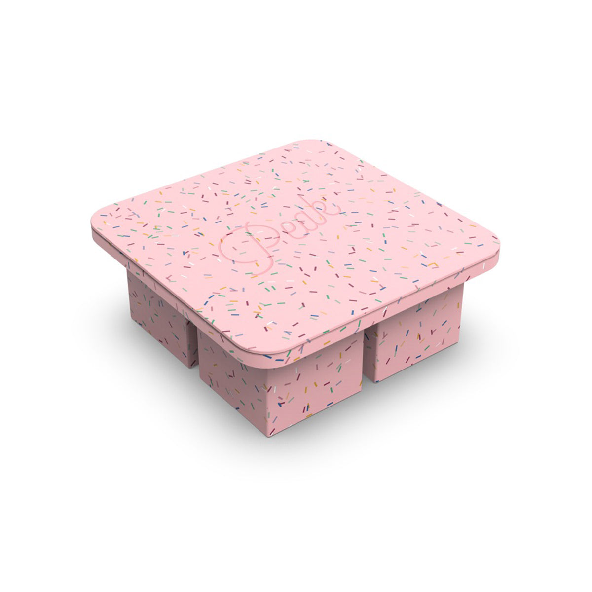 Peak Ice Cube Tray Extra Large Speckled Pink