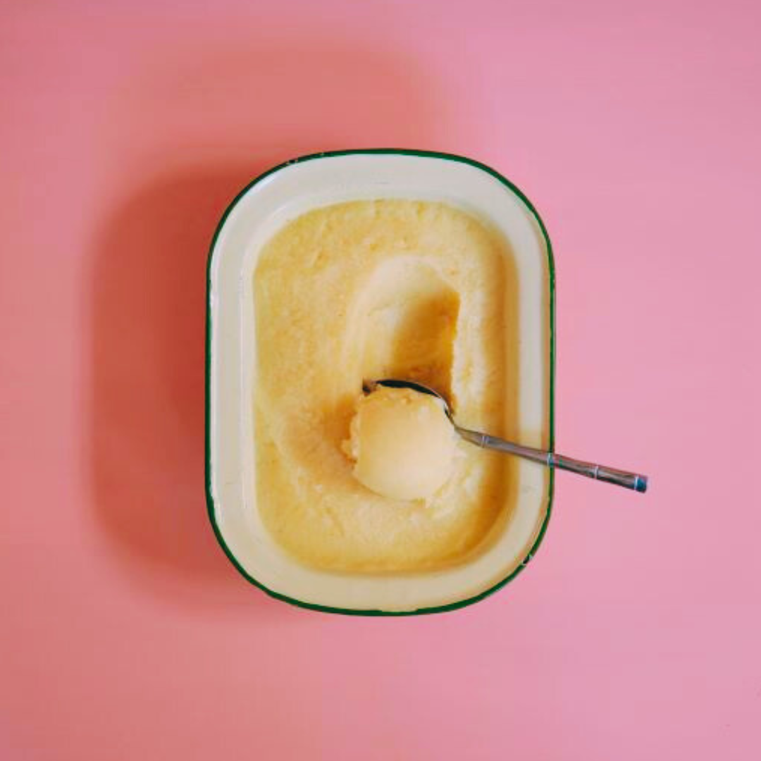pineapple, passionfruit & golden rum sorbet frostie