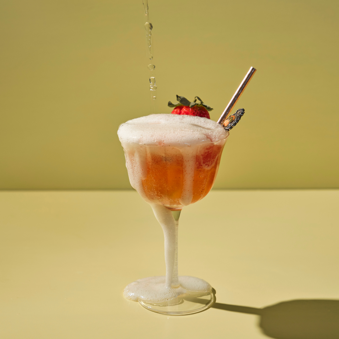 strawberry, tarragon & prosecco granita